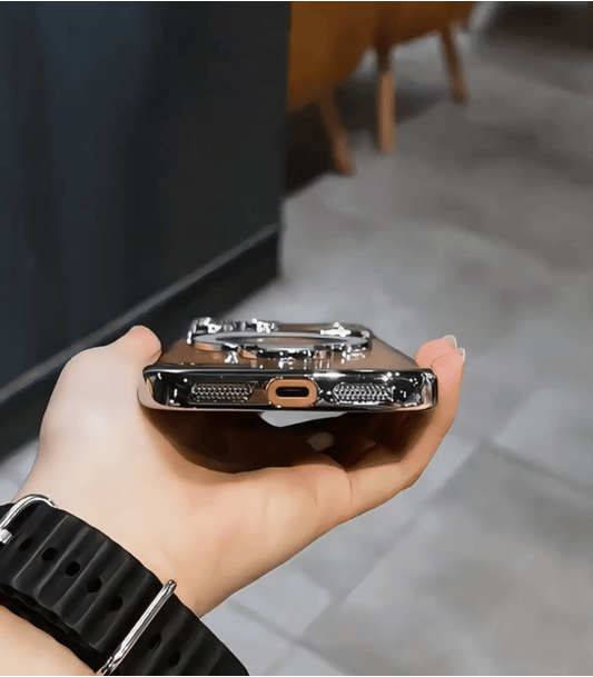 Ultraschlanke rahmenlose magnetische Ständerhülle mit Glaslinsenschutz für Apple iPhone 17 / 16 / 15 Serie
