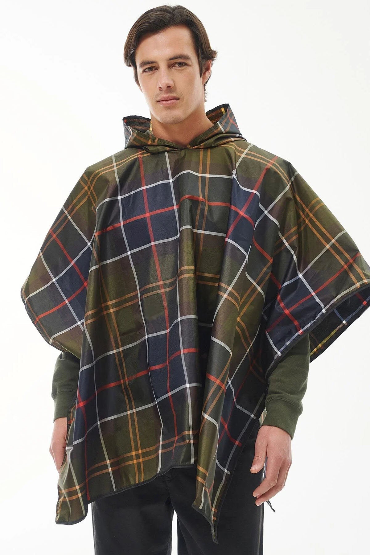 Wasserdichter Tartan-Poncho