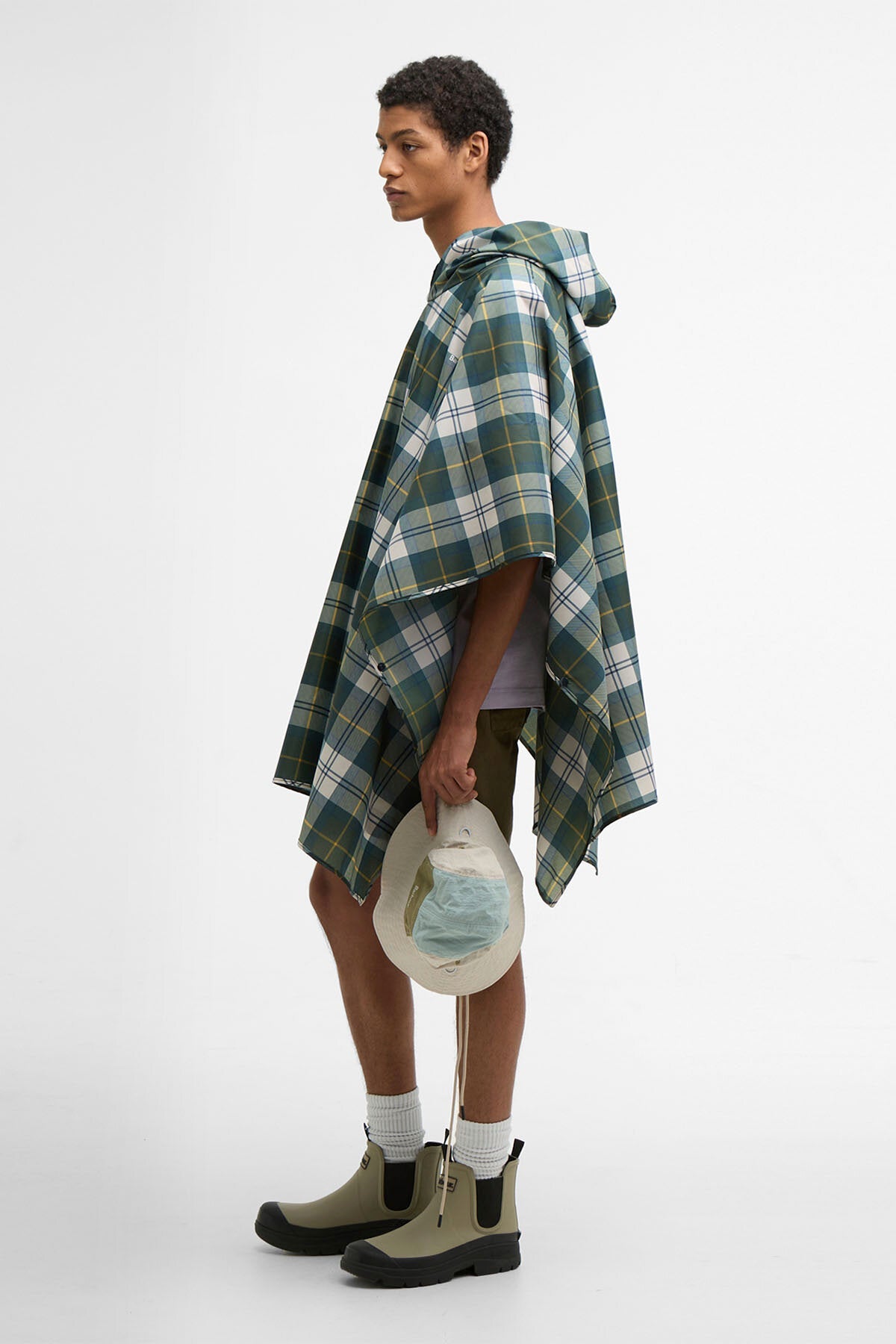 Wasserdichter Tartan-Poncho