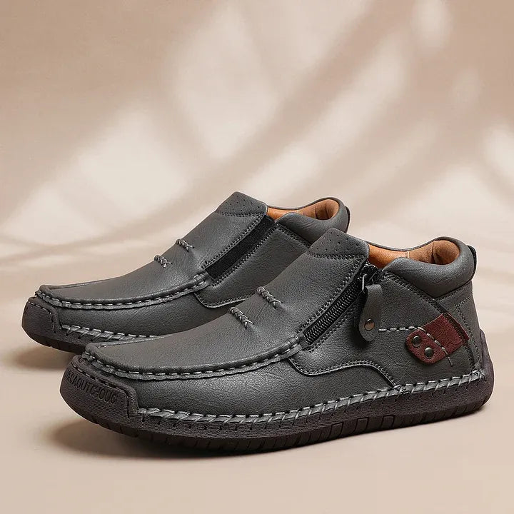 Men’s Handmade Premium Leather Slip-On Driving Boots