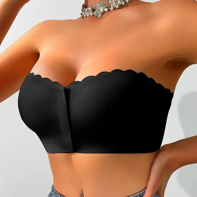 🔥Kaufe 1, erhalte 2 gratis❤️Nahtloser trägerloser Bandeau-BH mit Frontverschluss
