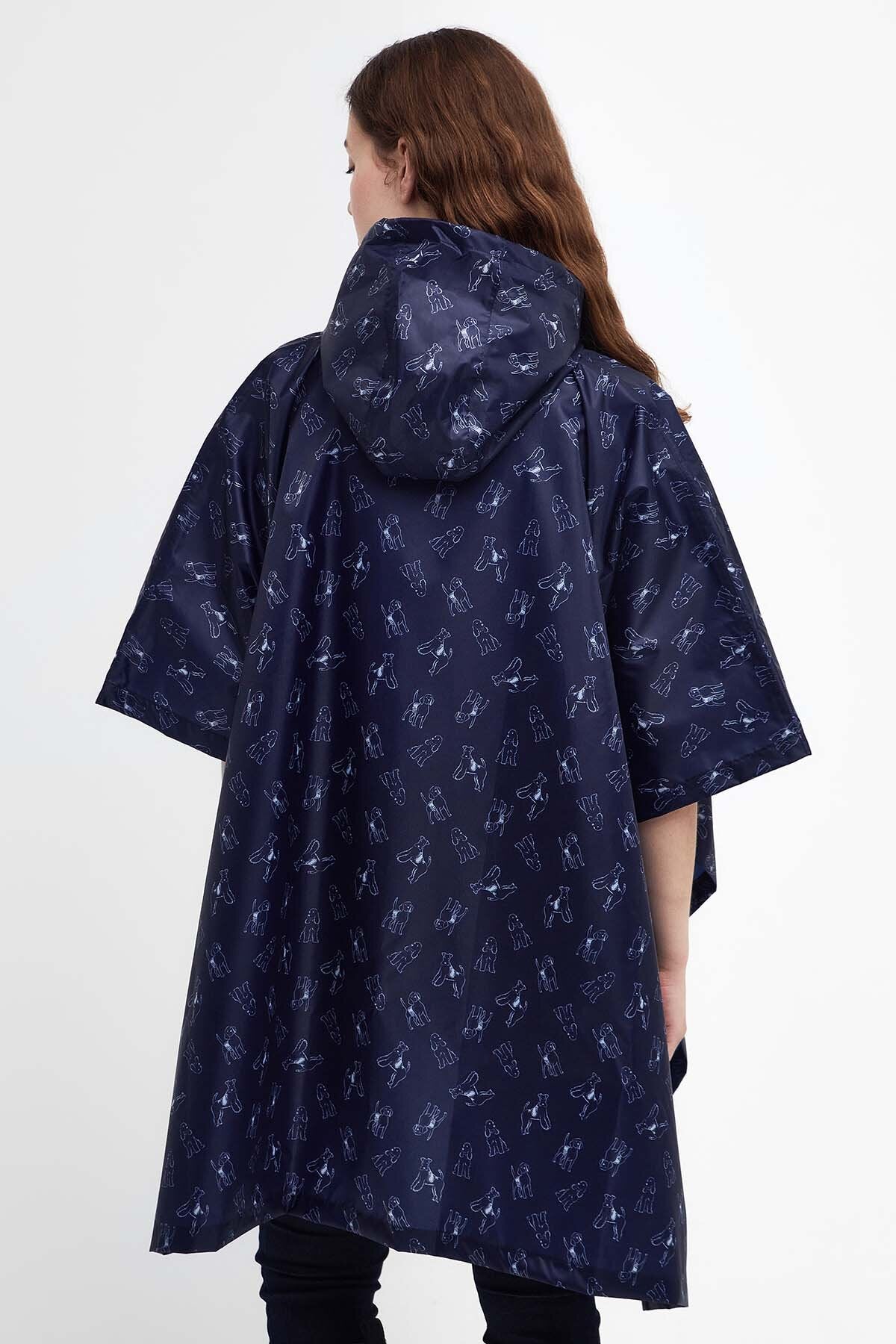 Duschfester Poncho mit Hunde-Print