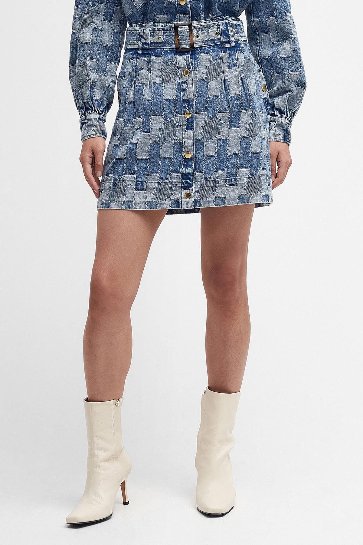 Bowhill Patchwork-Jeans-Minirock