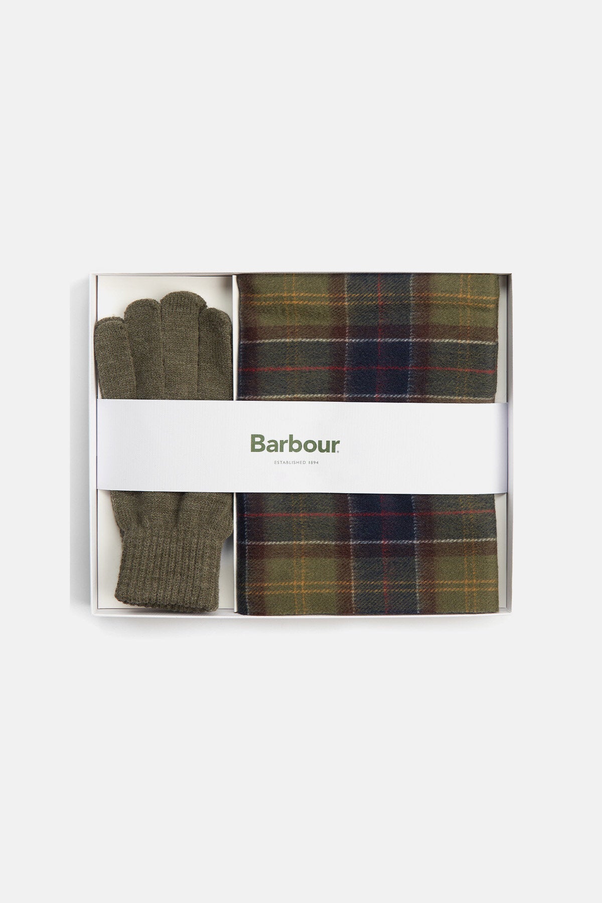 Geschenkset Schal & Handschuhe mit Tartanmuster
