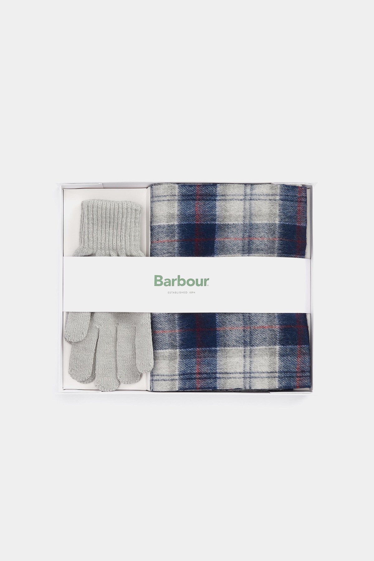 Geschenkset Schal & Handschuhe mit Tartanmuster