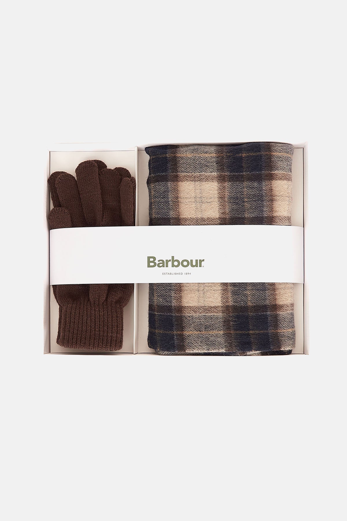 Geschenkset Schal & Handschuhe mit Tartanmuster