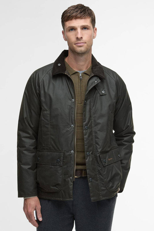 Moderne Beaufort-Check-Wachsjacke