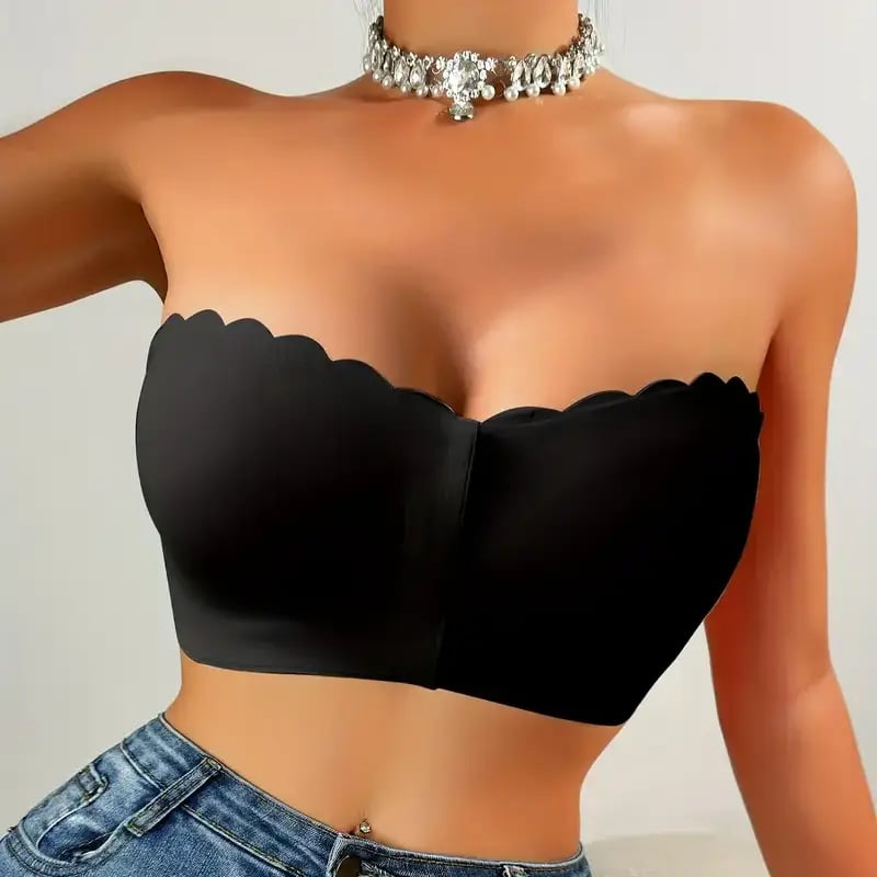 🔥Kaufe 1, erhalte 2 gratis❤️Nahtloser trägerloser Bandeau-BH mit Frontverschluss