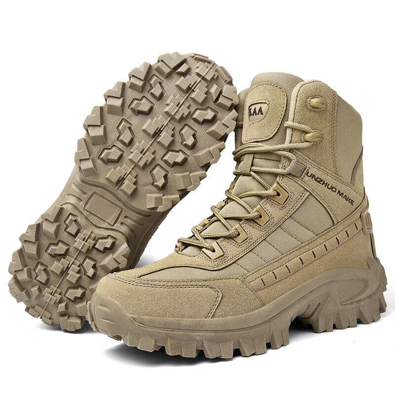Men's Combat Boots Orthopedic Support Hiking Boots Waterproof Anti-Puncture Work Boots